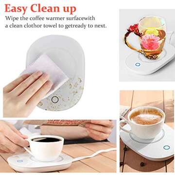 YEVIOR Coffee Cup Warmer for Desk with Intelligent Gravity Sensing Auto On&Off Mug Warmer for Office Home Use,Cup Warmer Plate for Coffee, Milk, Tea, Water…