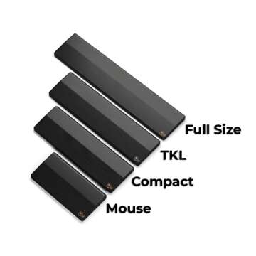 Glorious Gaming Wooden Wrist Rest - Full Standard Size - Onyx/Black - Mechanical Keyboard, Wood Ergonomic Palm Rest| 17.5x4 inches/19mm Thick (GV-100-DARK)