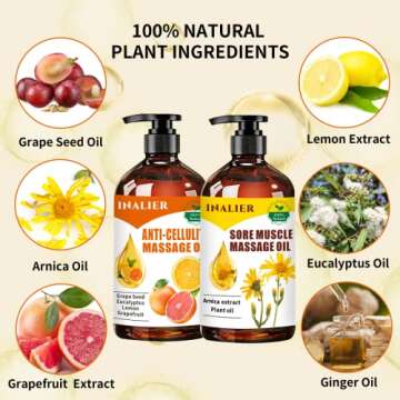 Valentines Day Gifts for Him Her,Massage Oils for Date Night,Spa Gift Set for Soothes Sore Muscle,3 ...