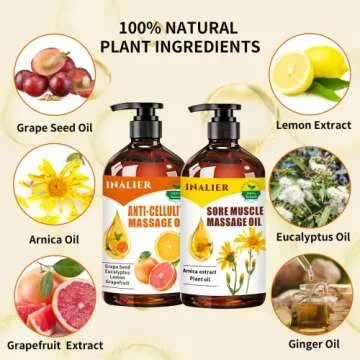 Valentines Day Gifts for Him Her,Massage Oils for Date Night,Spa Gift Set for Soothes Sore Muscle,3 ...