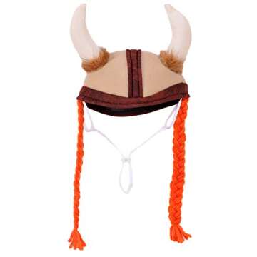 Rubies Pet Costume Viking Hat with Braids for Themed Parties and Halloween, Medium/Large