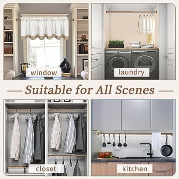 Versatile Tension Curtain Rod Set for Stylish Spaces