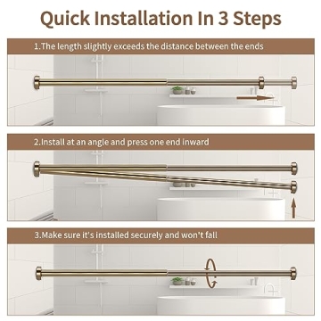Versatile Tension Curtain Rod Set for Stylish Spaces
