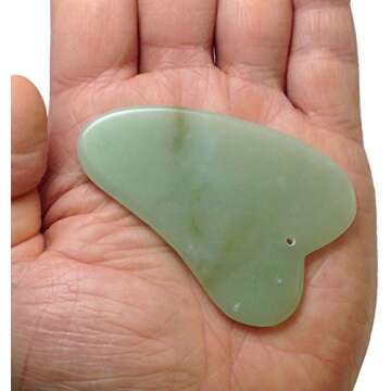 JADIENCE Jade Gua Sha Heart Stone Massage Therapy Tool Natural Chinese Medicine Acupuncture Massager...