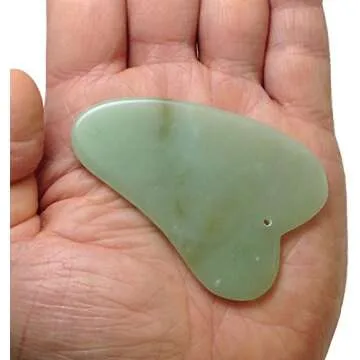 JADIENCE Jade Gua Sha Heart Stone Massage Therapy Tool Natural Chinese Medicine Acupuncture Massager...