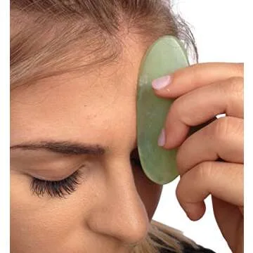 JADIENCE Jade Gua Sha Heart Stone Massage Therapy Tool Natural Chinese Medicine Acupuncture Massager | Improves Blood Circulation | Trigger Point Therapy for Joint, Muscle & Nerve Pain Relief