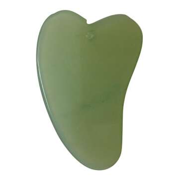 JADIENCE Jade Gua Sha Heart Stone Massage Therapy Tool Natural Chinese Medicine Acupuncture Massager | Improves Blood Circulation | Trigger Point Therapy for Joint, Muscle & Nerve Pain Relief
