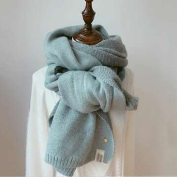 GPPZM Women's Winter Knitted Shawl Wrap - Color C