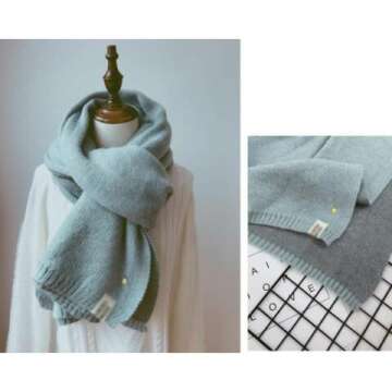 GPPZM Women's Winter Knitted Shawl Wrap - Color C