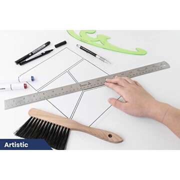 Pacific Arc 18 Inch Stainless Steel Ruler for Precision