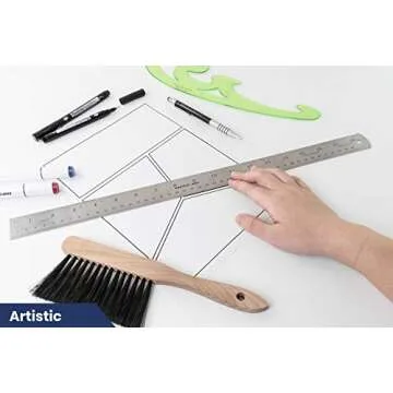 Pacific Arc 18 Inch Stainless Steel Ruler for Precision
