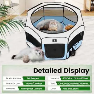 X-ZONE PET Playpen for Dogs, Cats, and More
