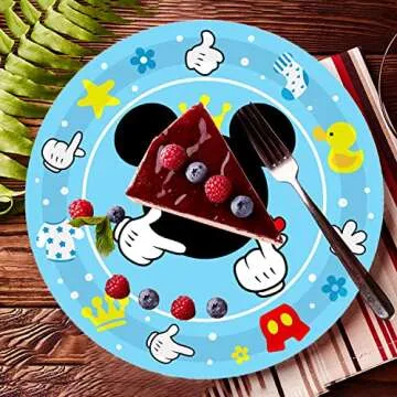 40Pcs Mickey Mouse Birthday Plates for Celebrations