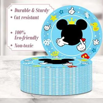 40Pcs Mickey Mouse Birthday Plates for Celebrations