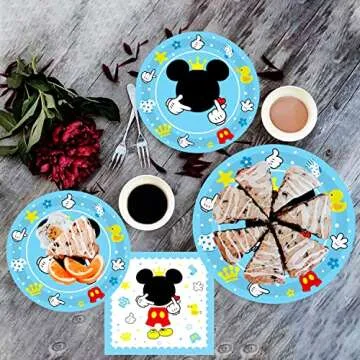 40Pcs Mickey Mouse Birthday Plates for Celebrations