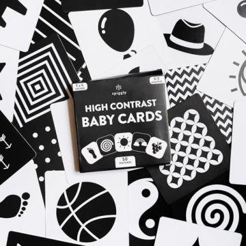 Spiggly High Contrast Baby Cards for Newborns and Infants