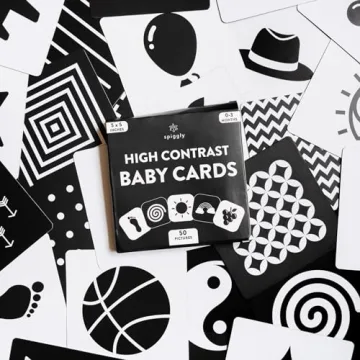 Spiggly High Contrast Baby Cards for Newborns and Infants