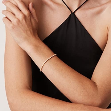 PAVOI 14K Gold Plated Tennis Bracelet for Women