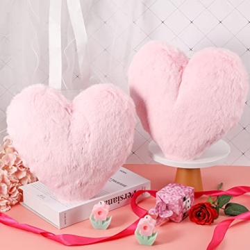 Cute Pink Heart Shaped Plush Pillow Gift for All Occasions