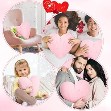 Cute Pink Heart Shaped Plush Pillow Gift for All Occasions