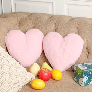 Cute Pink Heart Shaped Plush Pillow Gift for All Occasions