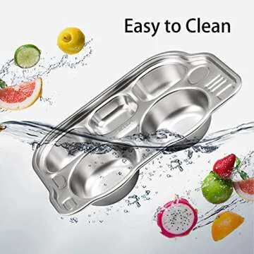ZEAYEA Fun Stainless Steel Divided Plates for Kids