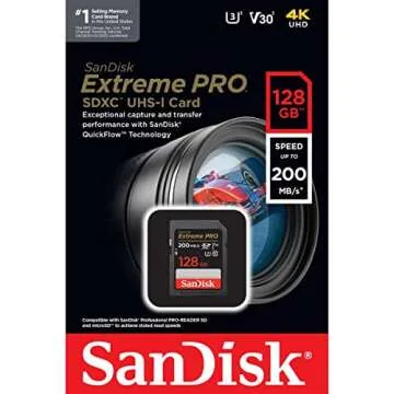 SanDisk Extreme PRO 128GB SD Card for 4K Photography