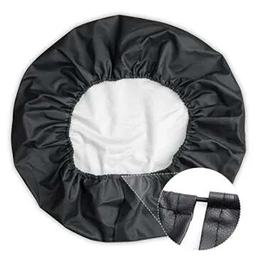 Spare Tire Cover for RV Trailer, Waterproof Leather Wheel Cover with American USA Flag, Camper Spare...