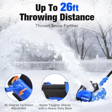 Electric Cordless Snow Shovel 24V with Battery and Charger