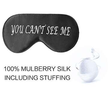 Eye Mask for Sleeping 2PC,Silk Eye Cover for Sleeping&3D Sleep Mask for Lash Extension,Pressure-Free Eye Shades for Travel,Shift Work,Naps,Night Blindfold(Black) (XI)