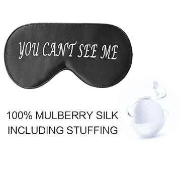 Eye Mask for Sleeping 2PC,Silk Eye Cover for Sleeping&3D Sleep Mask for Lash Extension,Pressure-Free Eye Shades for Travel,Shift Work,Naps,Night Blindfold(Black) (XI)