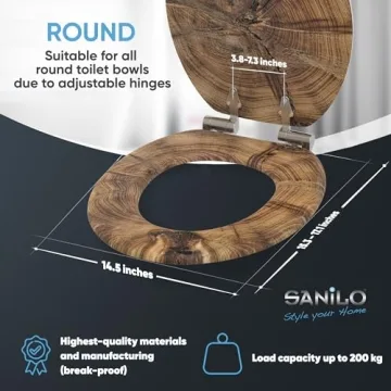 Soft Close Sanilo Toilet Seat Round with Unique Design