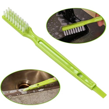 Living&Giving Grout Brush, (3 in 1) Grout Cleaner Brush, Tile Joint Scrub Brush With Handle, Stiff Cleaning Brush for All of the Household Such as Shower,Bathroom, Kitch, Seams, Floor Lines