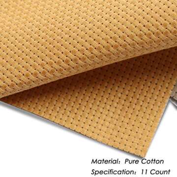 11pcs Vibrant Cross Stitch Fabric for Easy Crafting