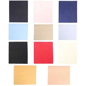 11pcs Vibrant Cross Stitch Fabric for Easy Crafting
