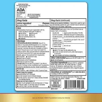 Anbesol Maximum Strength Oral Pain Relief Gel, Instant Pain Relief For Toothache Pain, Canker Sores,...