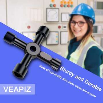 VEAPIZ 2PCS Multifunctional Water Utility Key Set