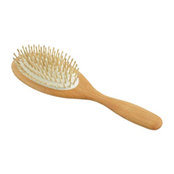 Redecker Rounded Maple Pin Hairbrush with Waxed Beechwood Handle, 9-Inches