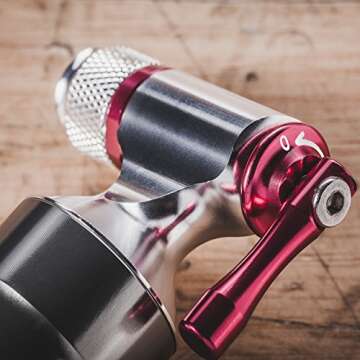 Pro Bike Tool CO2 Inflator with Cartridge Storage Canister Quick, Easy and Safe - for Presta and Schrader - Bicycle Tire Pump for Road and Mountain Bikes - No CO2 Cartridges Included (Titanium)