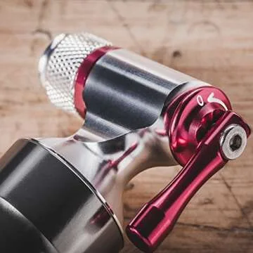 Pro Bike Tool CO2 Inflator with Cartridge Storage Canister Quick, Easy and Safe - for Presta and Schrader - Bicycle Tire Pump for Road and Mountain Bikes - No CO2 Cartridges Included (Titanium)