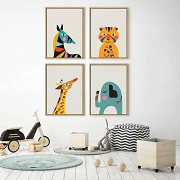 Kate and Laurel Sylvie Baby Zebra Canvas Wall Art 18x24