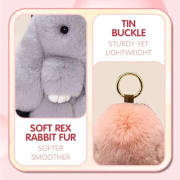 Bunny Lulu Bunny Keychain | Handmade Plush Bunny Gift
