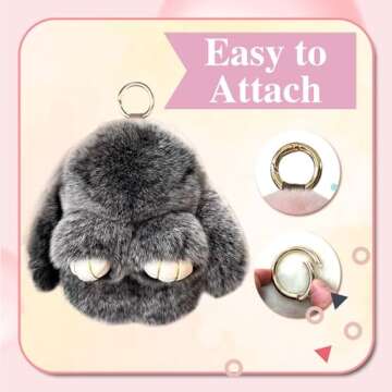 Bunny Lulu Bunny Keychain | Handmade Plush Bunny Gift