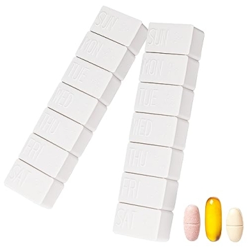 2Pack Weekly Pill Organizer for Daily Vitamin Management