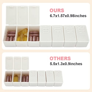2Pack Weekly Pill Organizer for Daily Vitamin Management