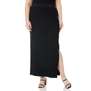 The Drop Women's Tyler Rib Sweater Skirt - Black, XL