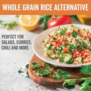 Viva Naturals Organic Quinoa, 4 lb - Plant Based Protein, Fiber and Iron - Pre-Washed Whole Grain Rice and Pasta Substitute for Quinoa Salad - USDA Organic, Gluten Free, Vegan, Non-GMO and Kosher