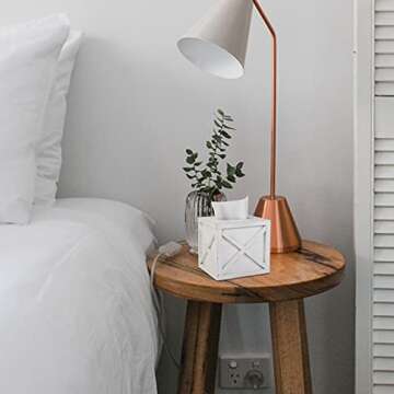 Karisky Rustic Farmhouse Tissue Box Holder with Easy Refill