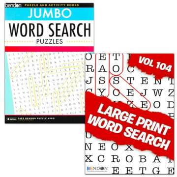 Large Print Word Search Books for Adults Super Set -- 6 Jumbo Word Find Puzzle Books with Large Prin...