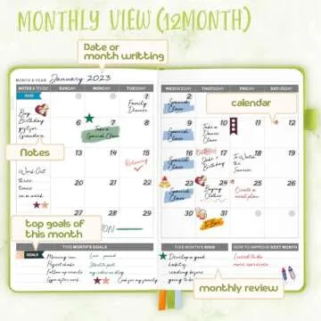 JUBTIC Undated Planner for Productivity and Goals Management